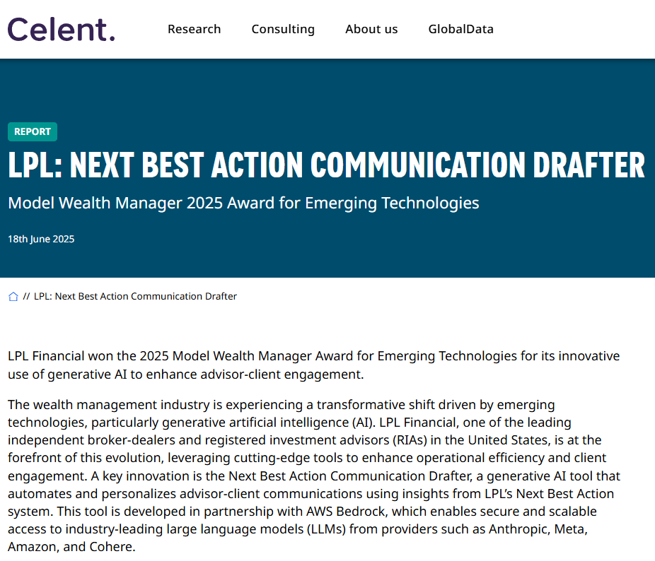 Article: LPL: Next Best Action Communication Drafter