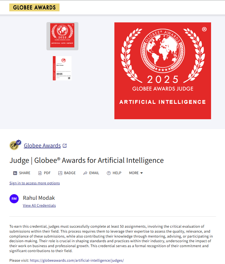Article: Judge | Globee® Awards for Artificial Intelligence